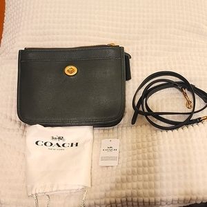Coach Slim Turnlock Crossbody Bag in Amazon GREEN